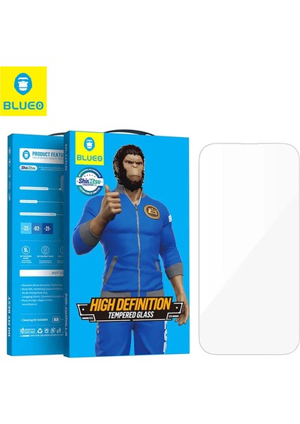 Full Clear Cover iPhone 12 Uyumlu Komple Şeffaf Parmak izine Dayanıklı 9H Cam Ekran Koruyucu