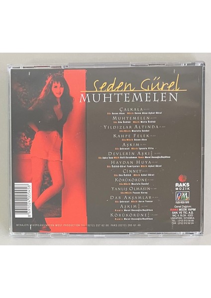 Seden Gürel Muhtemelen CD (Orjinal 1996 Dönem Cd)
