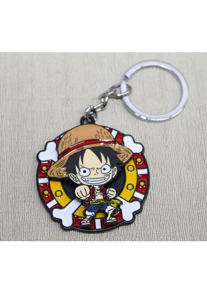 Metal Dönen Luffy Anahtarlık