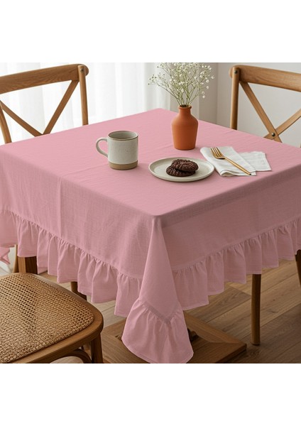 Fırfırlı Ranforce Kumaş Masa Örtüsü fiyatları