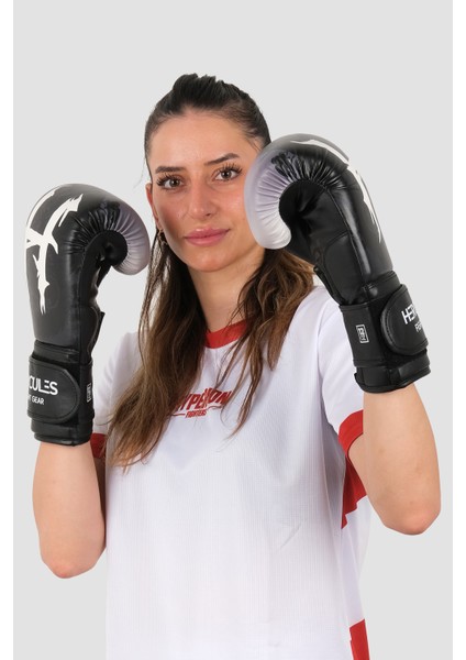 H Desenli Siyah Boks, Kickboks Eldiveni - Profesyonel Antrenman Için fırsatları