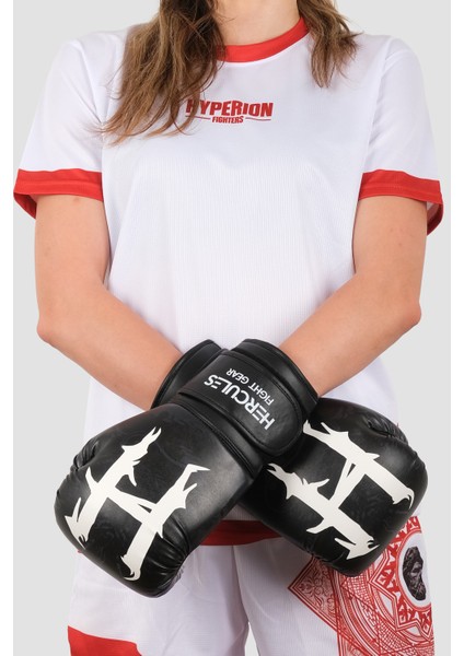 H Desenli Siyah Boks, Kickboks Eldiveni - Profesyonel Antrenman Için indirimleri