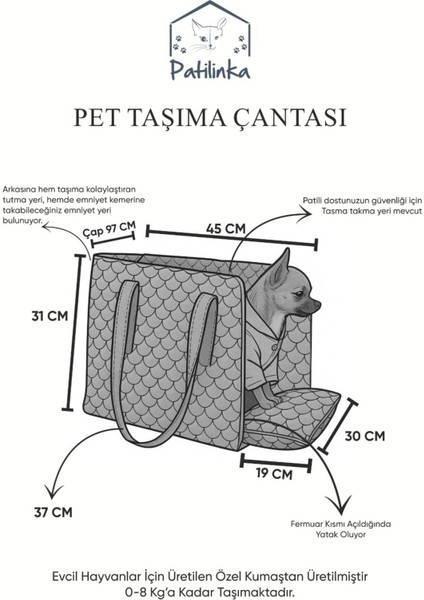 Kedi Köpek Taşıma Çantası – Taş Rengi Tasma Kancalı Oto Koltuğu - Taşıma Çantası fiyatları