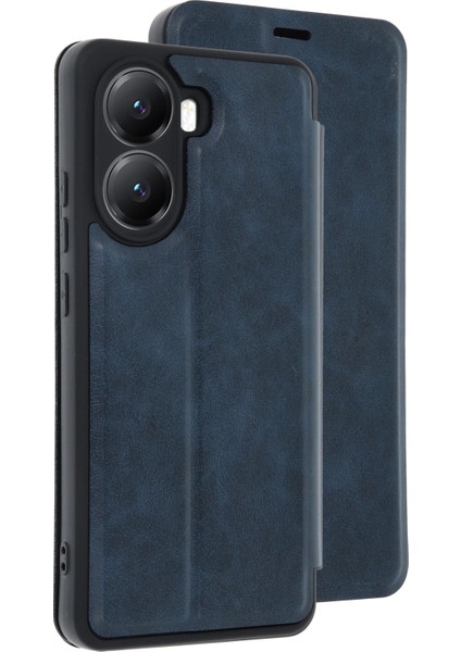 Xiaomi Poco X7 Pro Kılıf Flip Cover - Lacivert Bstmy