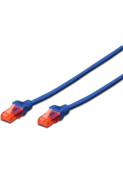 Patch Kablo, U-Utp, Cat. 6, 0,5 Metre, Awg 26/7, Cu, Lszh, Mavi Renk