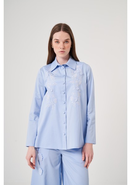 OE25Y939713 Omelya Nakışlı Gömlek indirimleri