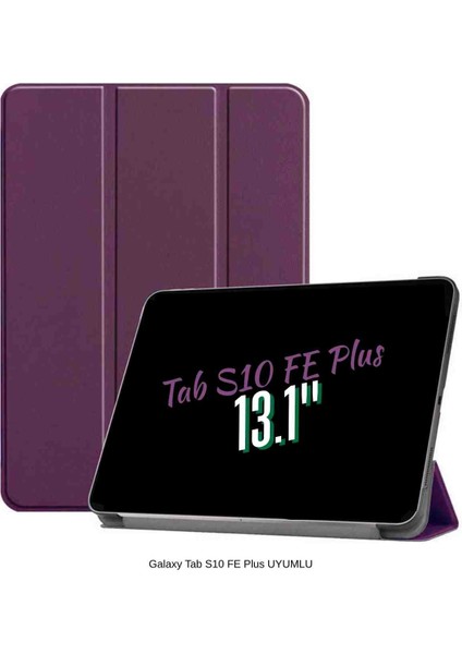 Galaxy Tab S10 Fe Plus Uyumlu 13.1" Katlanabilen Standlı Smart Cover Akıllı Tablet Kılıfı