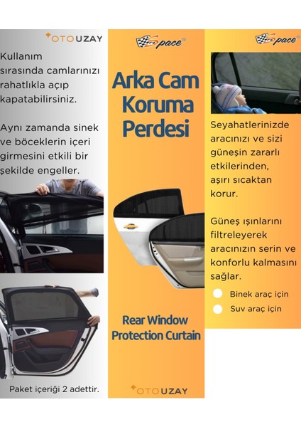Arka Cam Güneşlik Binek Araçlar Için / PEARY01 modelleri