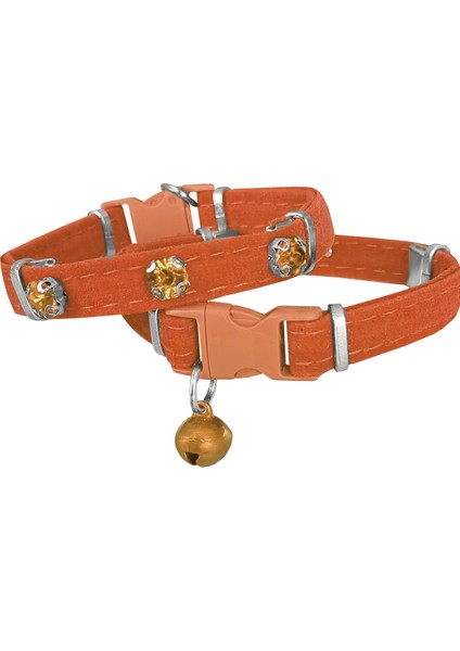 Kadife Kedi Boyun Tasması Taşlı 20-32 cm Tcu
