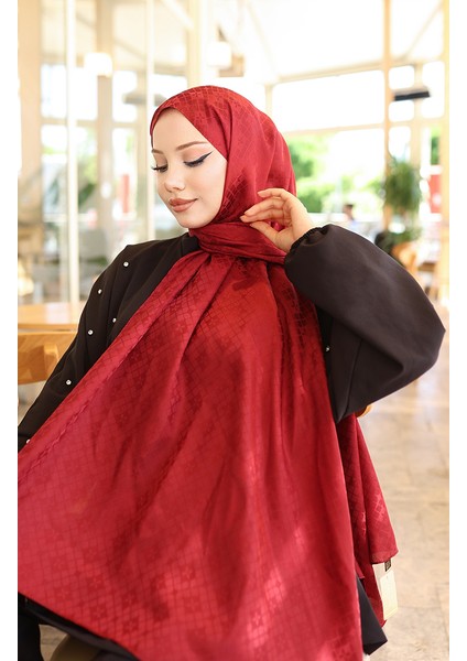 Karaca Jakarlı Şal 81096-10 Bordo fiyatları