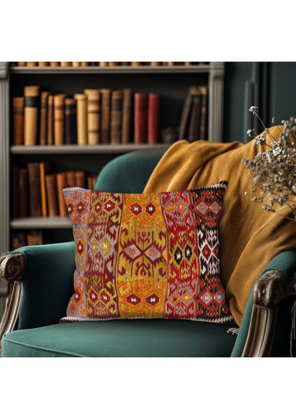 Kilim Motifli Kırlent – Canlı Renkli ve Dayanıklı Kumaş fiyatları