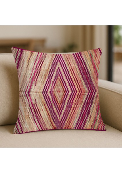 Etnik Motif Desenli Baskı Çift Yüzlü Kırlent Kılıfı fiyatları