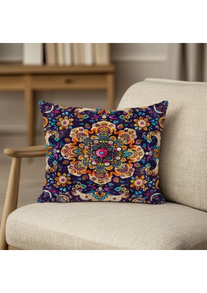 Kilim Desenli Çift Taraflı Kırlent Kılıfı
