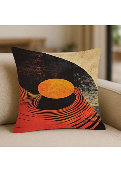 Etnik Tarz Mavi Desenli Kırlent Kılıfı – 43X43 Cm, Çift Taraflı, Fermuarlı, Yıkanabilir