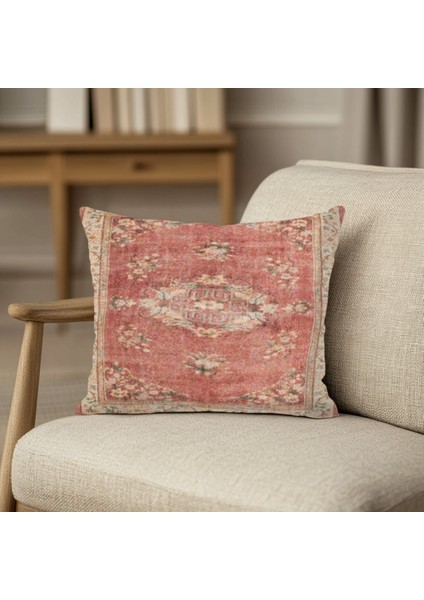 Geleneksel Kilim Desenli Dekoratif Kırlent Kılıfı Kare