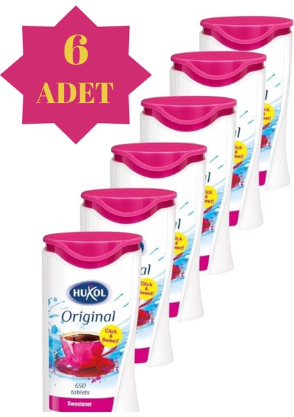 Tablet Tatlandırıcı 650 Adet 39 gr x 6'lı Fırsat Paket