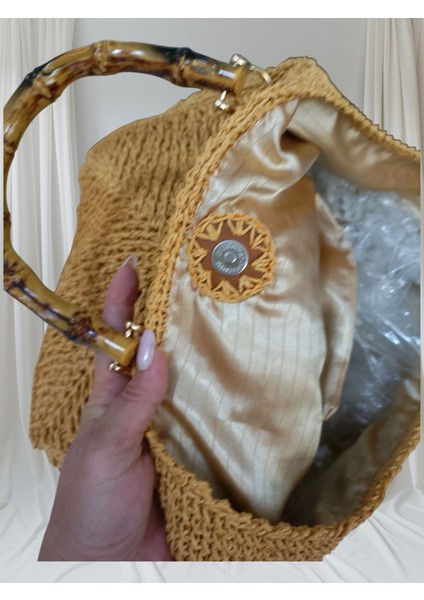 Kadın El Emeği Hasır Büyük El Çantası fırsatları