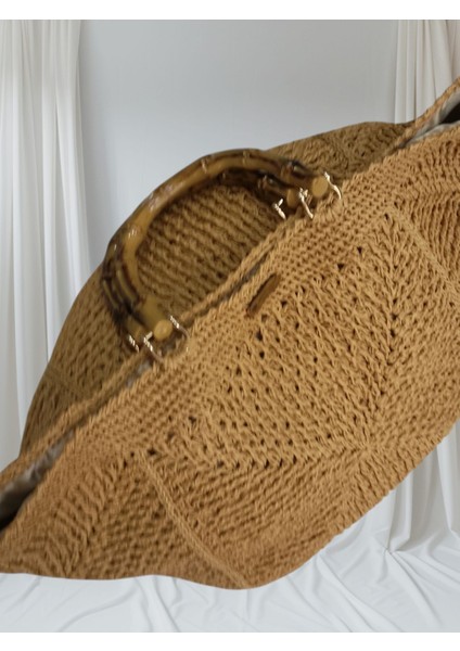 Kadın El Emeği Hasır Büyük El Çantası indirimleri