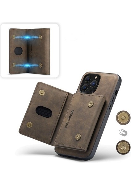 iPhone 14PRO Dg Mıng 2 Parça Ayrılabilir Güçlü Manyetik Cüzdanlı Kılıf indirimleri
