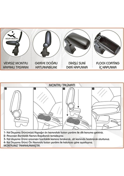 Passat B6 Araca Özel Kol Dayama Vidasız Kolçak 2006 2007 2008 2009 2010 fırsatları