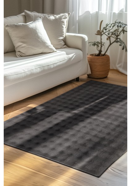 Puffy Bubble Antrasit Halı ve Yolluk | Ekstra Yumuşak, Kaymaz, Yıkanabilir, Dökülme Yapmaz fırsatları
