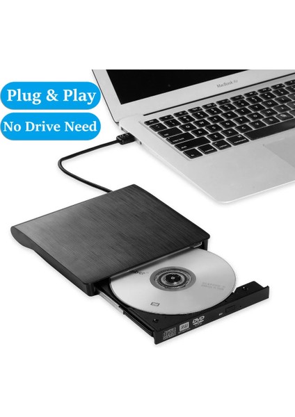 Harici DVD Rw External USB 3.0 Slim Harici Tak Çalıştır CD DVD Sürücü Okuyucu Optik Okuyucu fırsatları
