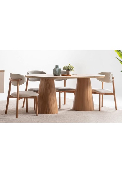 Nivara Bohem Ahşap Yemek Masası 90X170