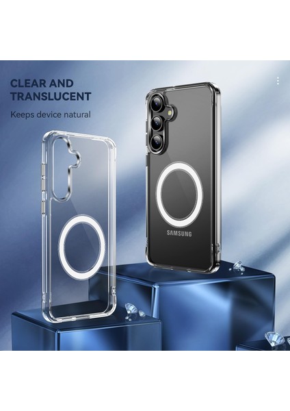 Samsung Galaxy S24 PLUS/S25 Plus Uyumlu Kamera Korumalı Magsafe Wireless Şarj Özellikli Şeffaf Silikon Kılıf modelleri