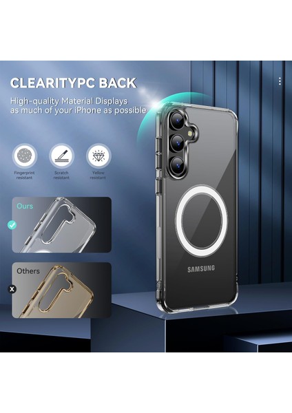 Samsung Galaxy S24 PLUS/S25 Plus Uyumlu Kamera Korumalı Magsafe Wireless Şarj Özellikli Şeffaf Silikon Kılıf fırsatları
