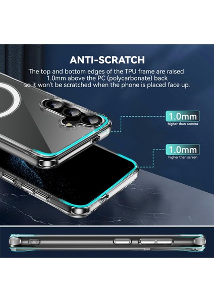 Samsung Galaxy S24 PLUS/S25 Plus Uyumlu Kamera Korumalı Magsafe Wireless Şarj Özellikli Şeffaf Silikon Kılıf indirimleri