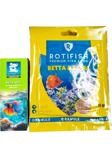 Betta&tetra Balıkları Için Yem 15 Gr+Beta Mix Multivitamin