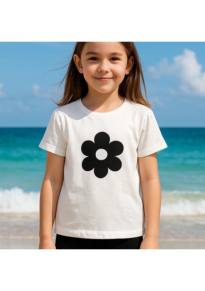 Kız Çocuk Çiçekli Tshirt