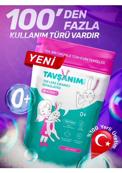 ! - Çamaşır ve Yüzey Için Çok Amaçlı Oksijenli Toz Leke Çıkarıcı ve Beyazlatıcı