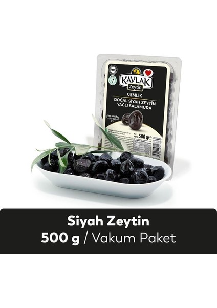 Gemlik Yağlı Salamura Siyah Zeytin Vakum Paket 500 gr fiyatları