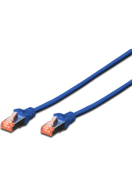 Cat.6 Patch Kablo, S-Ftp, Halogenfree, Awg 27/7, 10 Metre, Mavi Renk