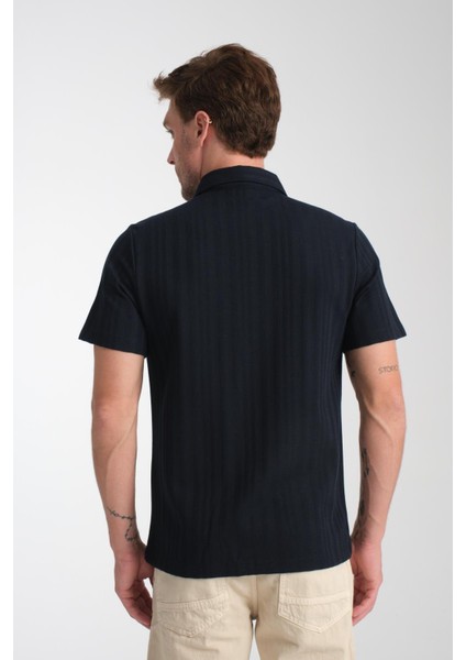 %100 Pamuk Erkek Fermuar Detaylı T-Shirt - Soft ve Basic Günlük Kullanım fırsatları