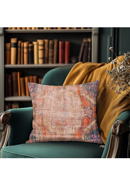 Kilim Desenli Yastık Baskı Kırlent Kılıfı