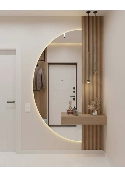 LED Ayna, Yarımay Ayna, Dekoratif Ayna, Duvar Aynası, Konsol Aynası, Holl Aynası, Günışığı LED