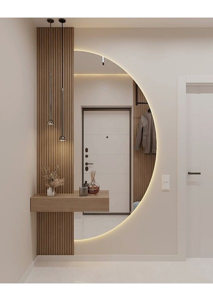 LED Ayna, Yarımay Ayna, Dekoratif Ayna, Duvar Aynası, Konsol Aynası, Holl Aynası, Günışığı LED