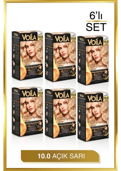 6 Adet Keratin Besleyici Argan Yağı Buğday Proteini Içerikli Saç Boyası 10.0 Açık Sarı