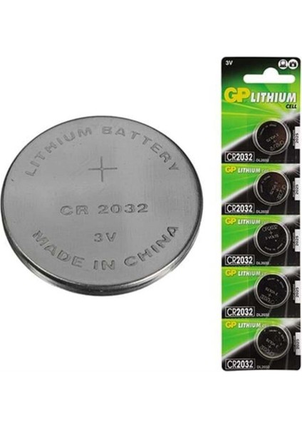 Gp CR2032 3 Volt Lityum Para Pil * GPCR2032-2CPU5 (GPPBL2032188)(5Lİ Paket)
