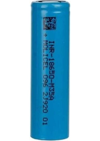 18650 3.7V 3500MAH M35A Li-Ion Şarjlı Pil 10A Discharge 1 Adet