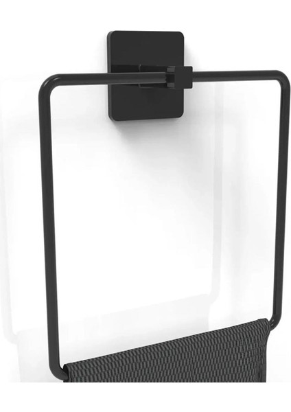 ® Kendiliğinden Yapışkanlı Siyah Paslanmaz Metal Kare Havluluk