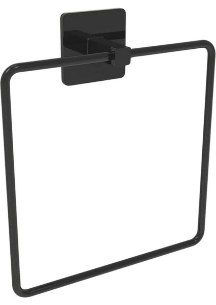 ® Kendiliğinden Yapışkanlı Siyah Paslanmaz Metal Kare Havluluk