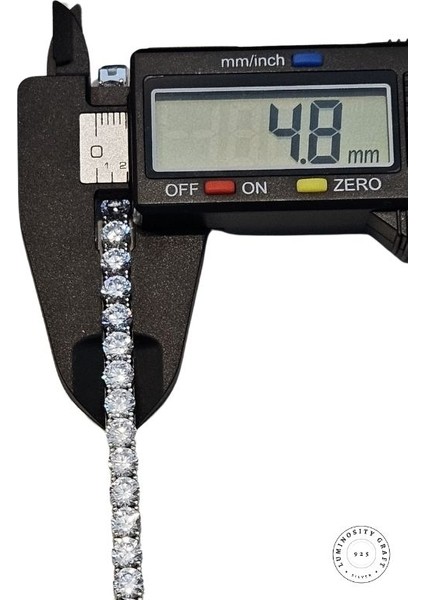 4.8mm Su Yolu 925 Ayar Gümüş Özel Taşlı Kadın Bileklik fırsatları