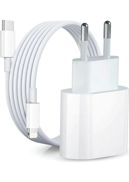 Pd 20W Type-C Lightning Hızlı Şarj Aleti ve Kablo Seti – iPhone Uyumlu, 480MBPS Veri Aktarımı