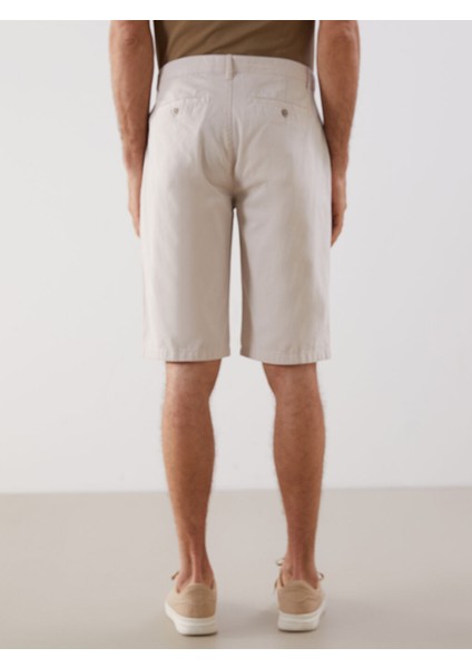 Yeni Sezon Rahat Kalip Gabardin Erkek Bermuda Sort - S5FH41Z8