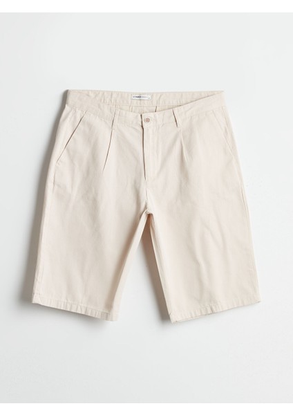 Yeni Sezon Rahat Kalip Gabardin Erkek Bermuda Sort - S5FH41Z8