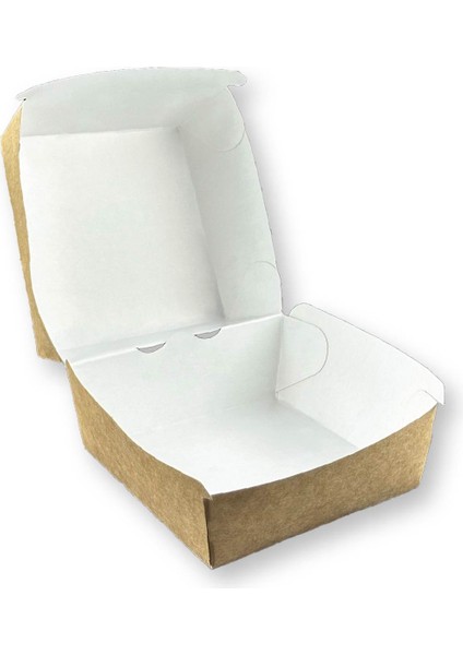 Küçük Boy Kraft Hamburger Kutusu 9,5X9,5X7CM 300 Adet