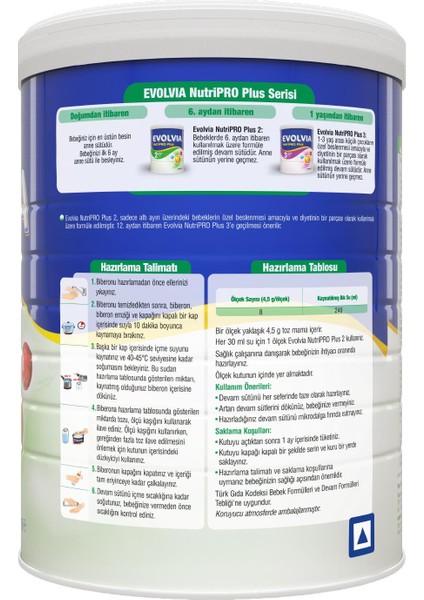 Nutripro Plus 2 Devam Sütü 1000 gr x 2 Adet indirimleri